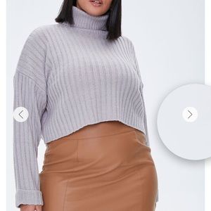 NWOT Forever 21 Cropped Turtleneck Sweater